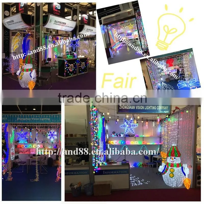 Clear pvc tube color changing led thin rope light
