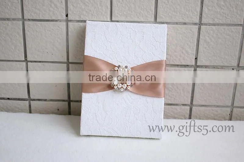 Elegant White Wedding Invitation Card Box With Professional Supplier