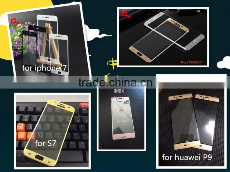 9H 0.3mm Color tempered glass full back front for iphone 7 7 plus screen protector shenzhen wholesale