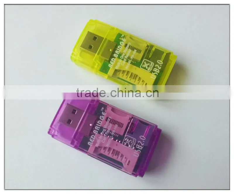 OEM USB 2.0 Multi Slot Memory Card Reader for SD/Mini SD/Microsd/minisd/TF/M2/MS(OS-CR128)