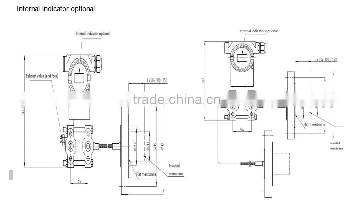 High Accuracy liquid level Differential remote pressure transmitter