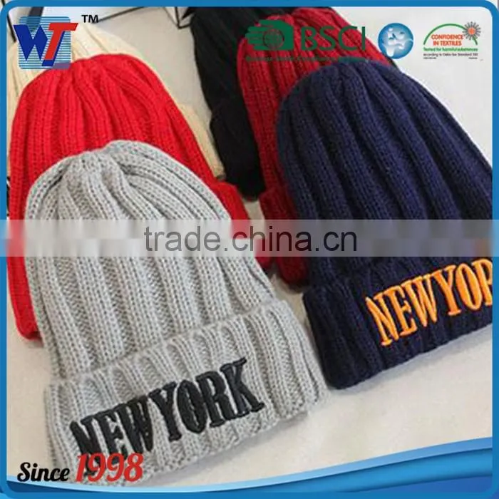 Multi color wooly knit cool beanies pom beanie mens hats