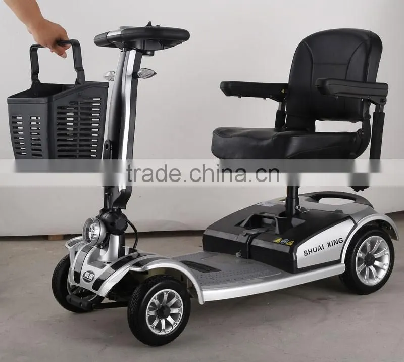 CE disabled person electric lightweight mobility scooter with bike and chair / bicycle