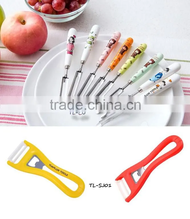 Multifunction vegetables peeler slicer,Colorful stainless steel fruit peeler,Durable Plastic Peeler Kitchen Tool Gadgets factory
