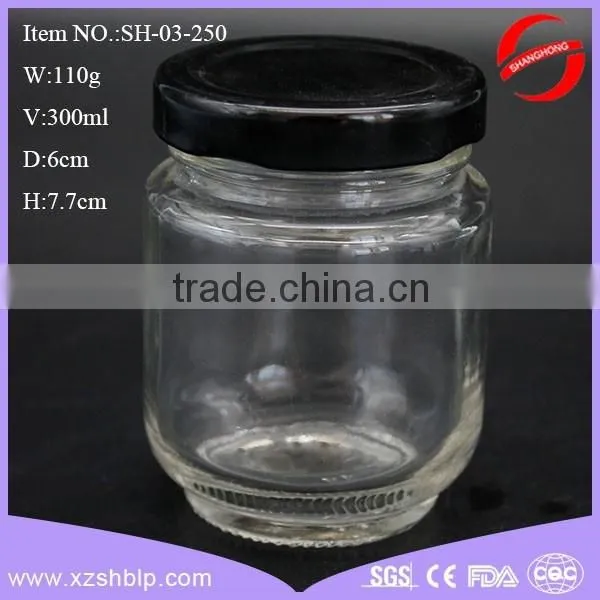 300ml glass honey/jam jar wholesale