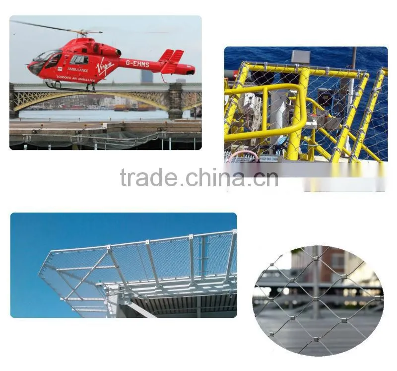 best selling stainless steel rope heliport safety nets