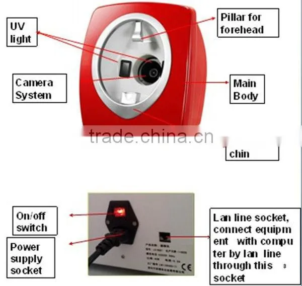 2016 NEWEST! Multi-language Magic Mirror Skin Analyzer for English Chinese Spanish Russian version BD-P027