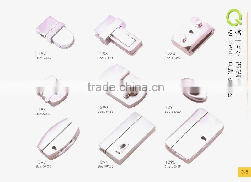 Qifeng new design metal lock,bag lock,bag accessories