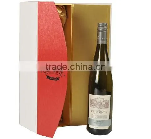 White Flute e Folding Corrugated Carton Box For Red Wine With Handle And Printing Service (High Quality,Fast Printing)