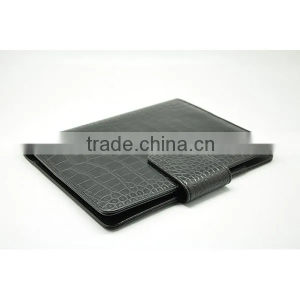 Croco grain pu diary cover with magnetic closure made in dongguan Le Kit
