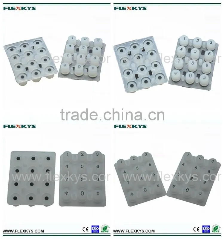 High quality colorful rubber waterproof silicone rubber numeric keypad