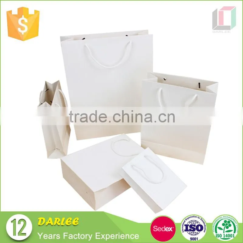 Factory custom logo printing white kraft paper garment bag