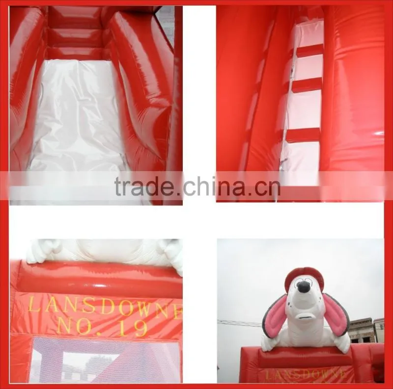Cute cartoon puppy platform slide/Inflatable slide