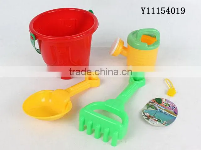 Summer Toys PP Plastic Beach Bucket Sand Beach Toys Set 4PCS with EN71