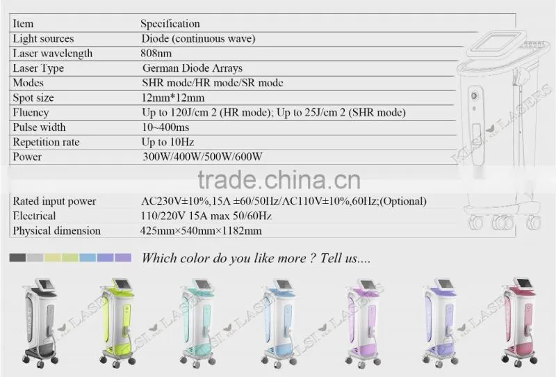 Medical laser spa use 808 diode permanent depilazione group equipment