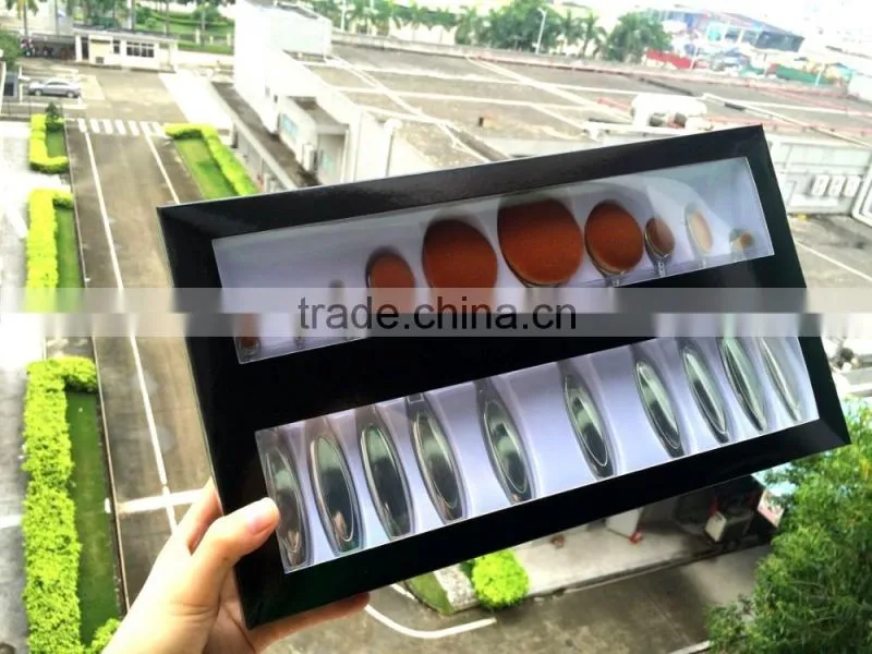 New Hot Sale Oval Toothbrush Makeup Brush Set Face Use Brush Oval Puff Brush 10 Pcs