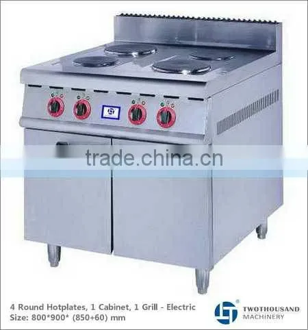 4 Round Hotplates, 1 Cabinet, 1 Grill - Electric, 9200 Watt, TT-WE158A
