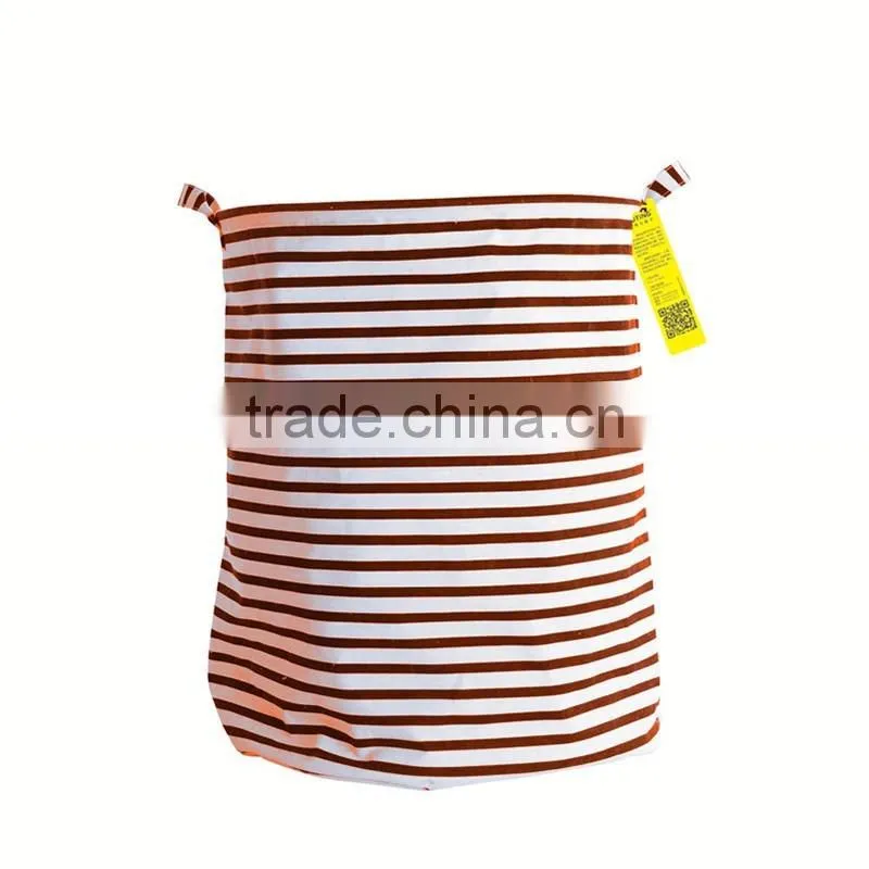 Unique Cotton Sundries Storage Bin Linen Collapsible Folding Laundry Basket