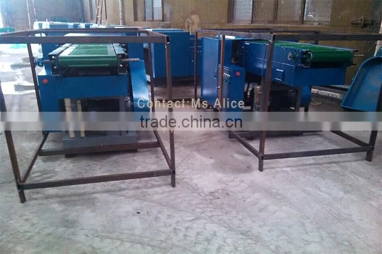 automatic waste rags glass fibre polyster yarn leather cutting machine