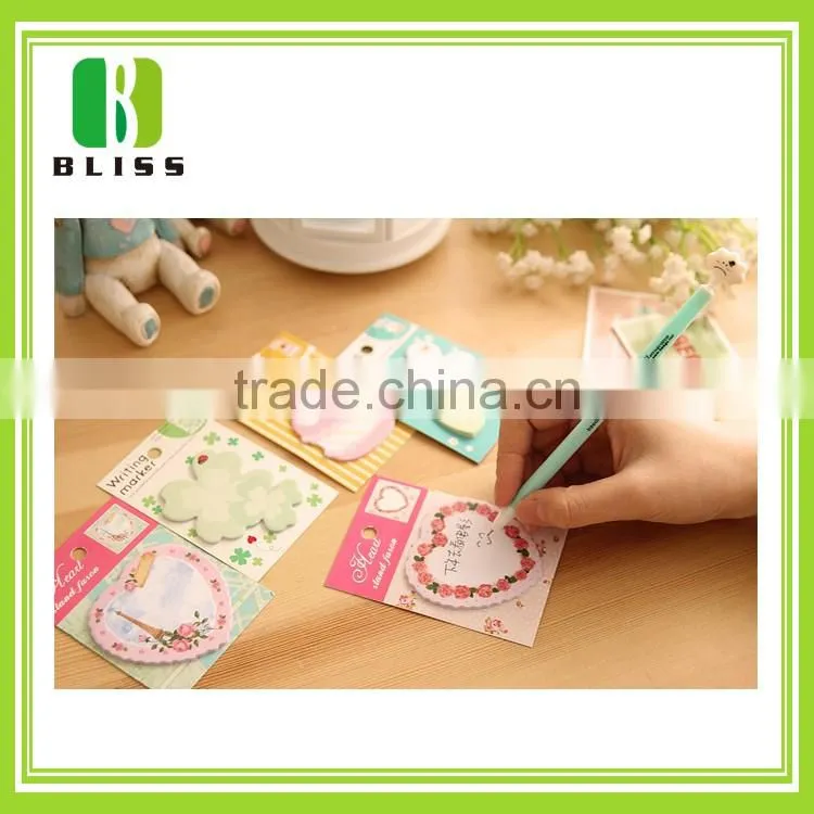 Cheap custom funny self adhesive paper gift christmas shaped sticky note pad