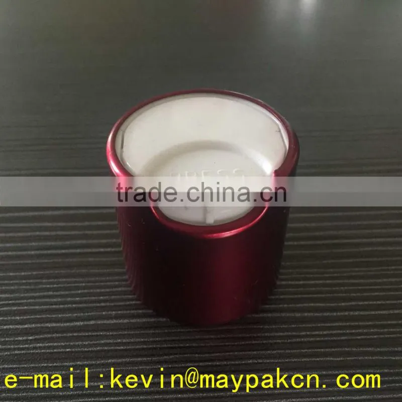 2016 high quality UV metal disc top caps for bottle, custom aluminum dosc top cap*