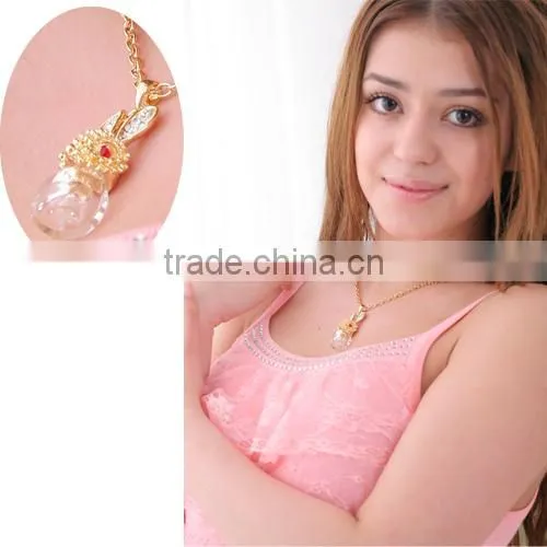 Rabbit Shape Jewelry Pendant Glass Perfume bottle jewelry