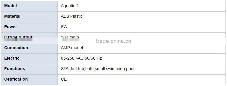 small portable 300 mg/h water ozone generator for SPA