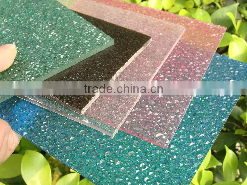 Chinese 2.5mm/3mm to 15mm Polycarbonate/PC embossed solid sheet