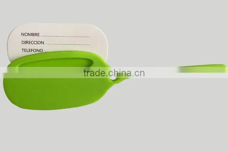 Eco-friendly silicone luggage tag with custom logo