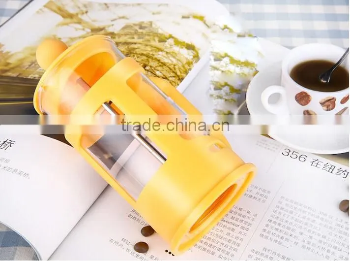 Utility stainless steel polished coffee french press stainless steel plunger coffee pot