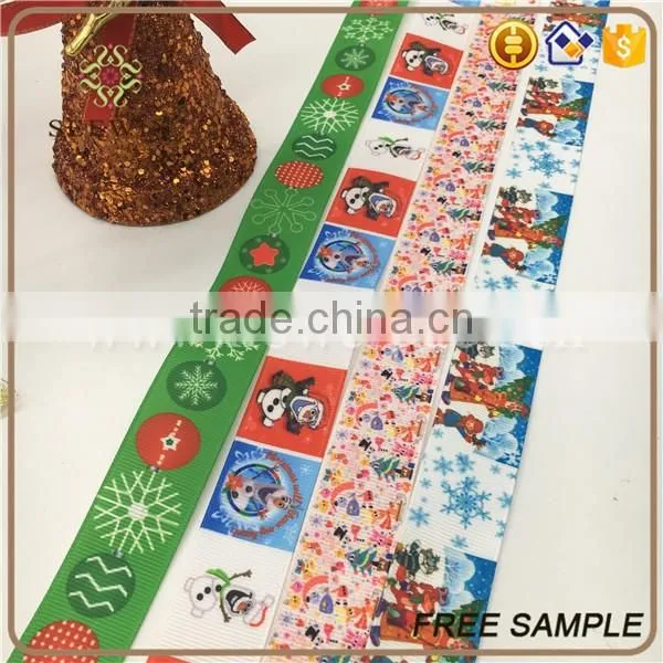 printed grosgrain christmas gift ribbon