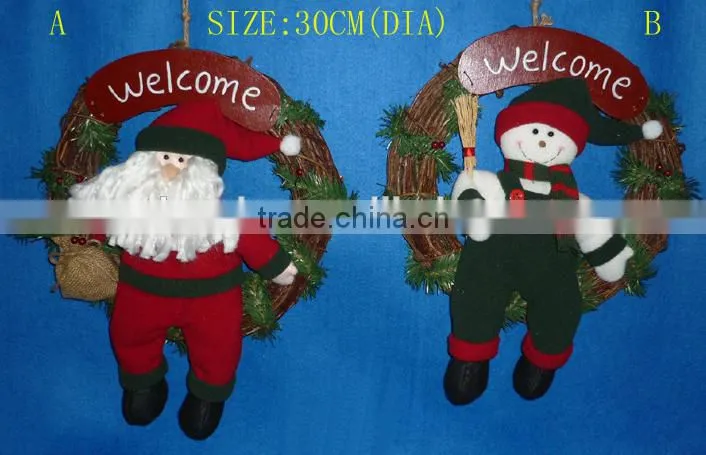 holiday items/ Christmas gift polyester rattan loop/vine loop/ Christmas decoration
