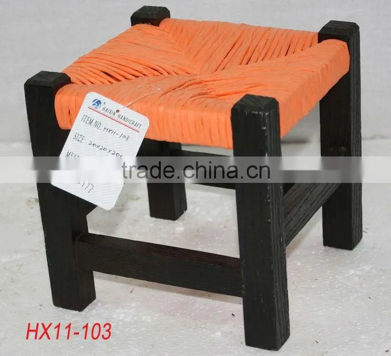 Vintage wooden seat stool for children