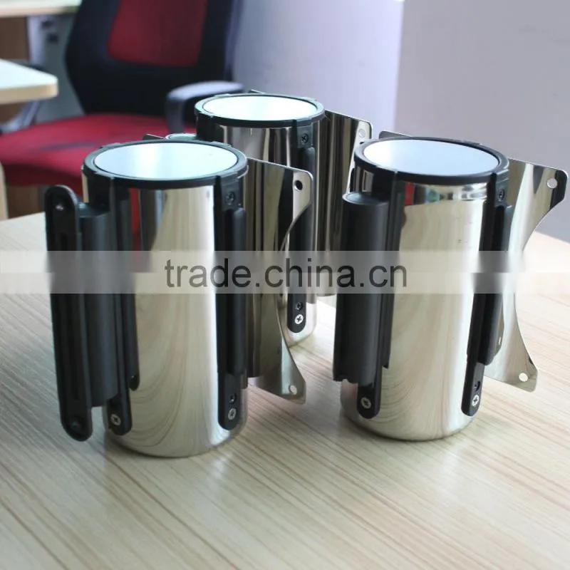 retractable belt barrier wall mounted barrier tensile system