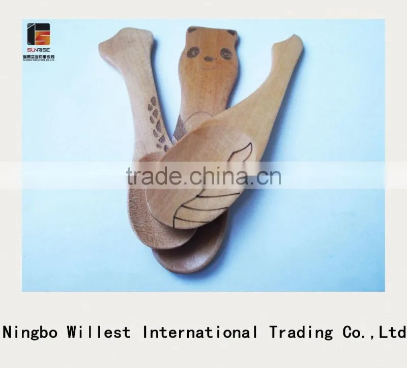 Profesional manufacture wooden lovely spoon, salt or spice kitchen spoons