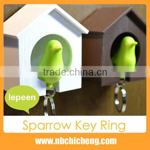 Plastic House Shaped Keychain
