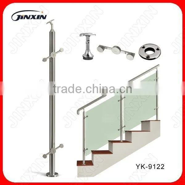 JINXIN customized glass fence_tempered glass fence panels stair railing cost
