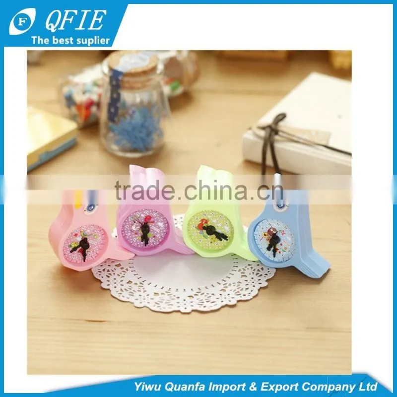 Hot selling promotional kid's gift plastic lovely animal pencil sharpener wth double hole
