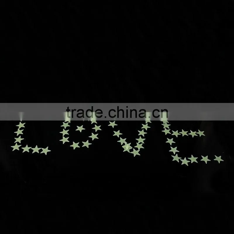 glowing star stickers ,H0T165 glow in the dark cartoon sticker , luminescent stars(stickers)