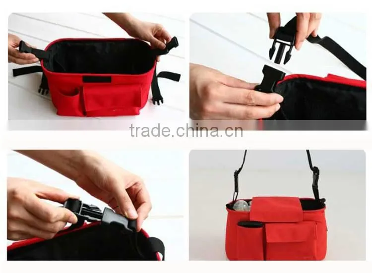600D polyester baby nappy organizer bag with hanging