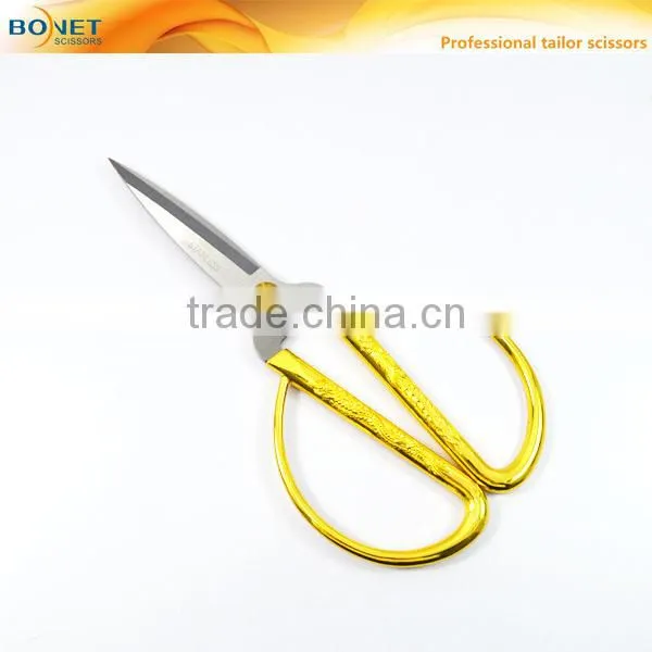 S11004 FDA qualified 5" heavy-duty gold plated ribbon cutting scissors