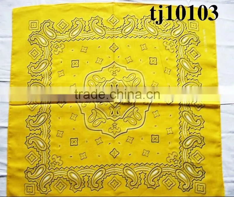 Zhejiang factory price designer kerchief in yellow for ladies