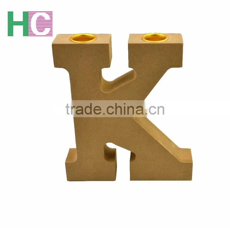 2017 Wood Letter Shape Desktop Candle Holders