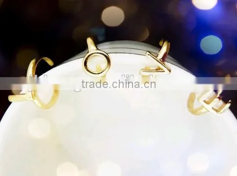 New arrived fashion jewelry gold finger ring set midi ring set