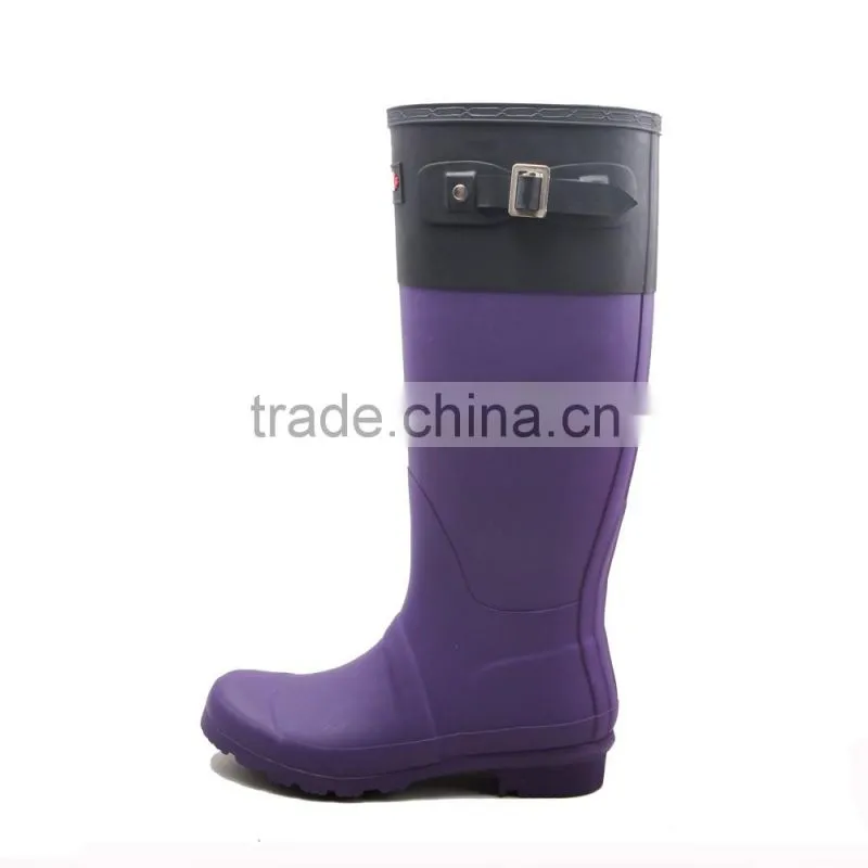 New Arrival Knee high women rain boots rubber boots wellington gumboots