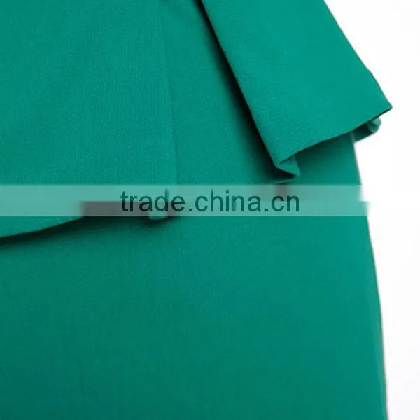 plain/simple pencil women short skirts with exposed back zip