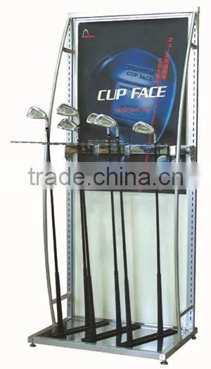 posted poster/ opened way hold/silver slotted golf club display