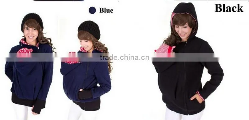 2016 New Style Multiple Function Mother Dress Three-in-one Cover Baby Women Hoodie Sweatshirt Polar Fleece Warm OEM