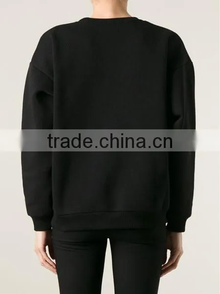 Fashion Black Coutout Detail Custom Hoodie/Sweatshirt