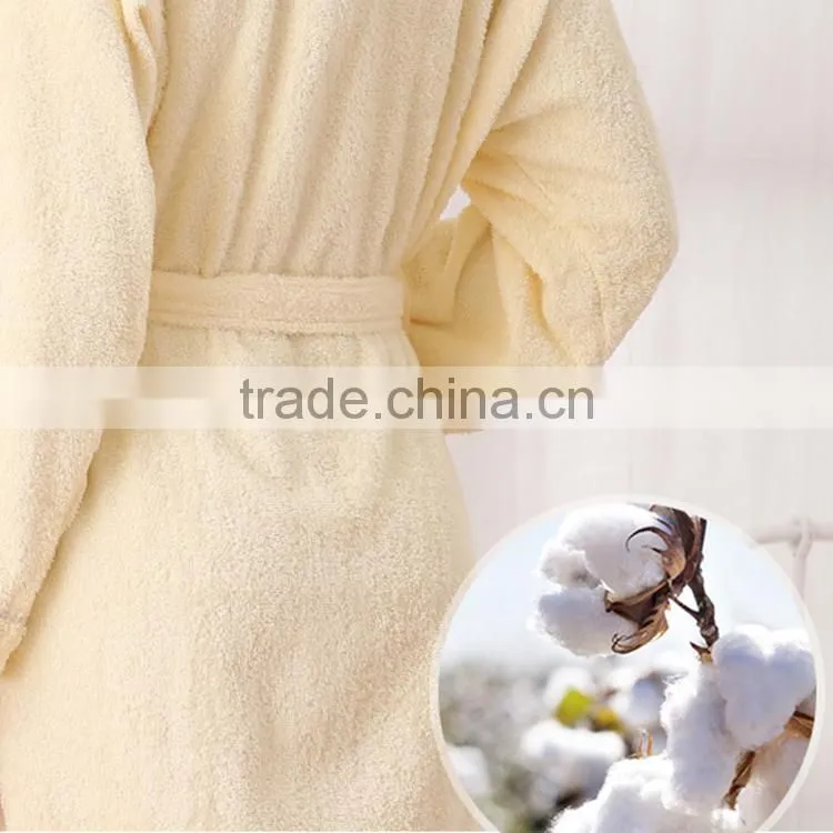 wholesale high quality 100% cotton women hotel bathrobe